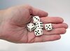 dices in hand