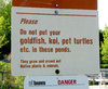 Warning Sign...no pets in the 