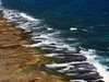 Waves crashing on rock