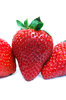 A catched strawberry.