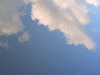 Clouds in the water.