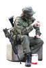 A soldier after duty