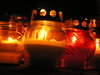 Candles at a cemetery