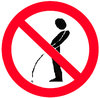 No peeing