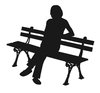 Girl on a bench