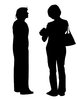 Two women talking