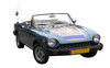 Old blue and sandy cabrio