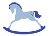 Blue Rocking Horse