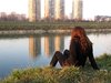 by the river