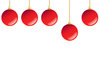 5 Red Baubles