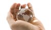 Crystal globe in hand