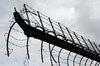 Concentration camp's barbed wi