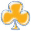 Club symbol from blackjack car