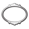 Oval decorative picture frame 