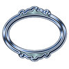 Oval decorative picture frame 