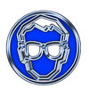 Face with safety lenses 3