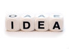 Word IDEA on the dices