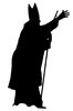 A silhouette of the pope 1