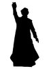  Silhouette of catholic preach