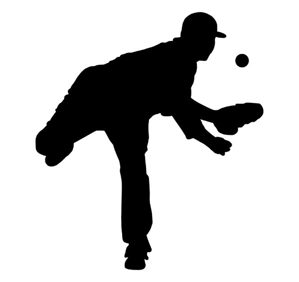 free clipart baseball player silhouette - photo #20