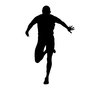 Silhouette of runner