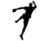 Silhouette of handball player 