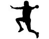 Silhouette of handball player 