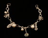 Silver bracelet with pearls an