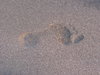 footprint on sand