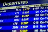 Timetable at the airport...
