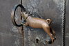 Brass gate handle