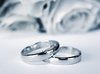 Blue wedding rings