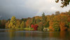 Lakeside with rainbow