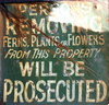 rusty bushland sign