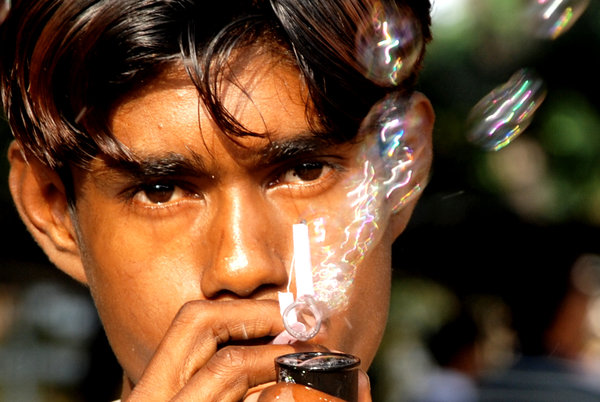 Blow: He made a living blowing bubbles all day. Selling that soap water in little bottles. Imagine doing that all day, 7 days a week.