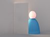 Open door with person