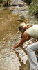 by the stream