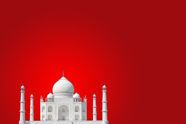 Taj Mahal 5: Taj cutout on different backgrounds