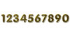 Golden numbers on white