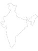 India outline map