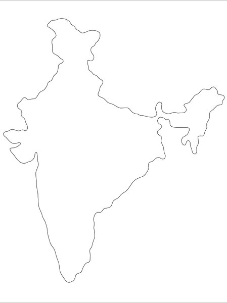 Outline Map India