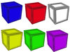 Colored Cubes - bevel on white