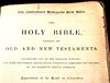 Bible title page