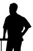 Man leaning on the table