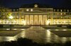 Building and park at night