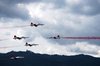 Acrobatic jet airplane, airpla