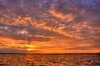 Sunset at the fjord - HDR