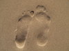Footsteps on the beach