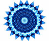 blue star radiating