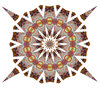 rust flower radiating